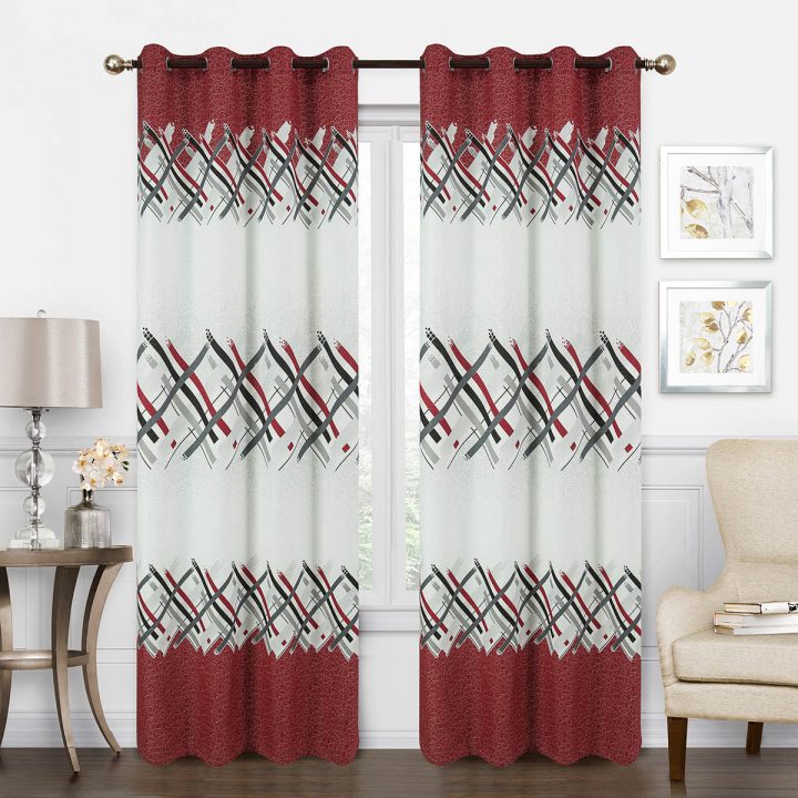 Paire De Rideaux Jacquard Obscurcissant – Best Interior destiné Rideaux Occultants Gris