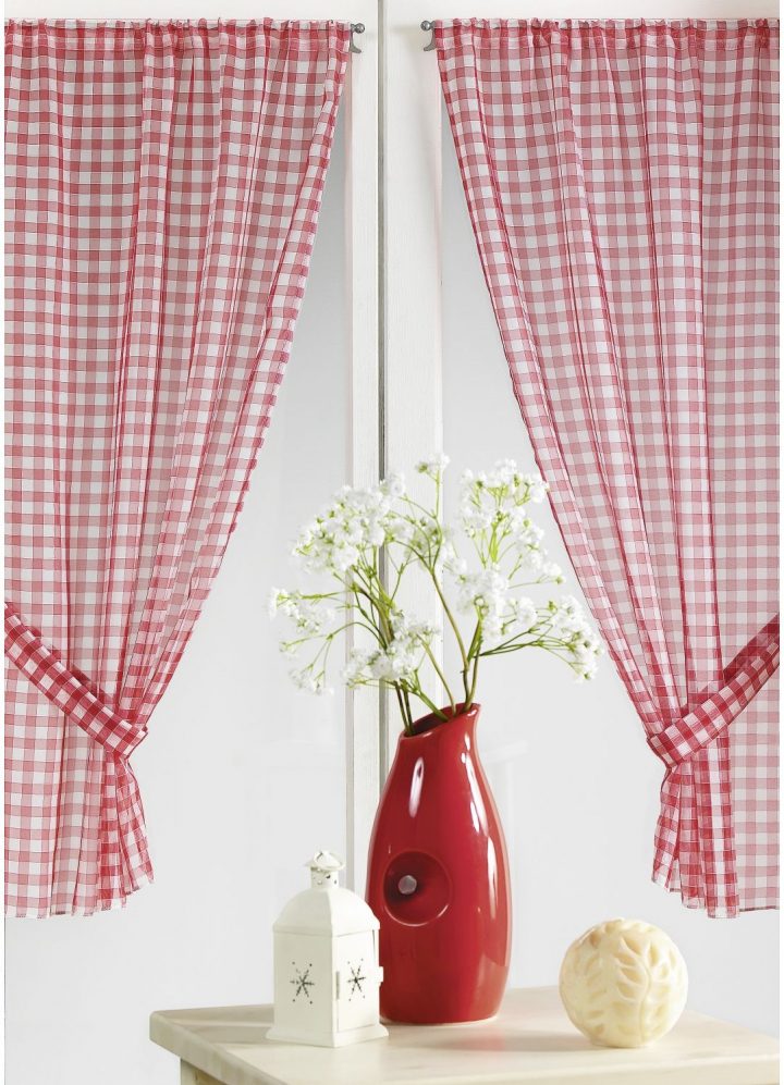 Paire Vitrage À Carreaux Rouges Normands (Rouge) | Mes Rideaux intérieur Rideaux Rayures Rouge Et Blanc Paire Vitrage À Carreaux Rouges Normands (Rouge) | Mes Rideaux intérieur Rideaux Rayures Rouge Et Blanc