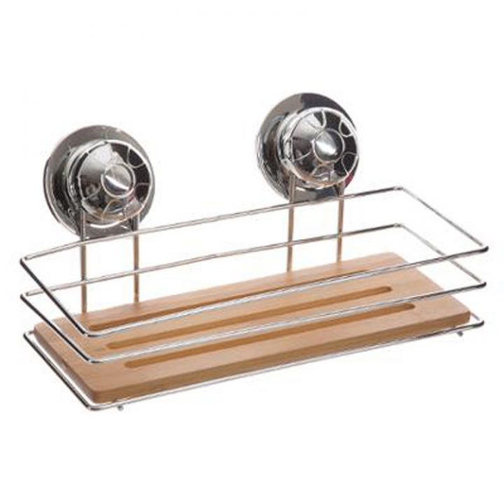 Panier Rectangle De Douche "Ventouse" 26Cm Naturel à Ventouse Pommeau De Douche