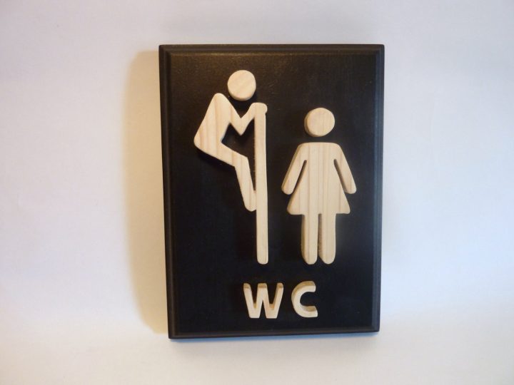 Panneau De Porte De Wc Humoristique Noir En Bois. Ecriteau concernant Panneau Toilette Panneau De Porte De Wc Humoristique Noir En Bois. Ecriteau concernant Panneau Toilette