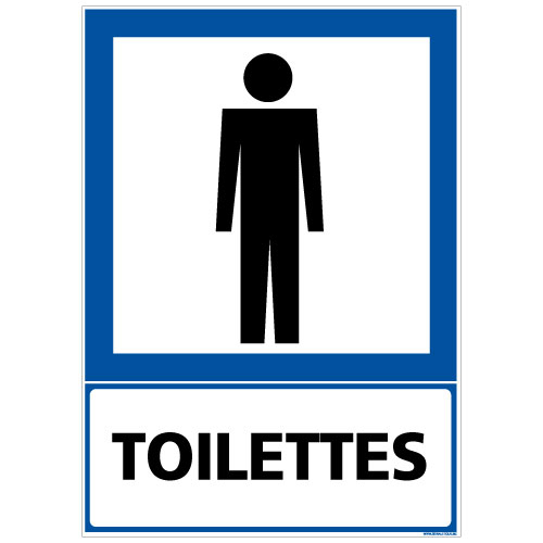 Panneau Information Toilettes Hommes (F0324) destiné Panneau Toilette