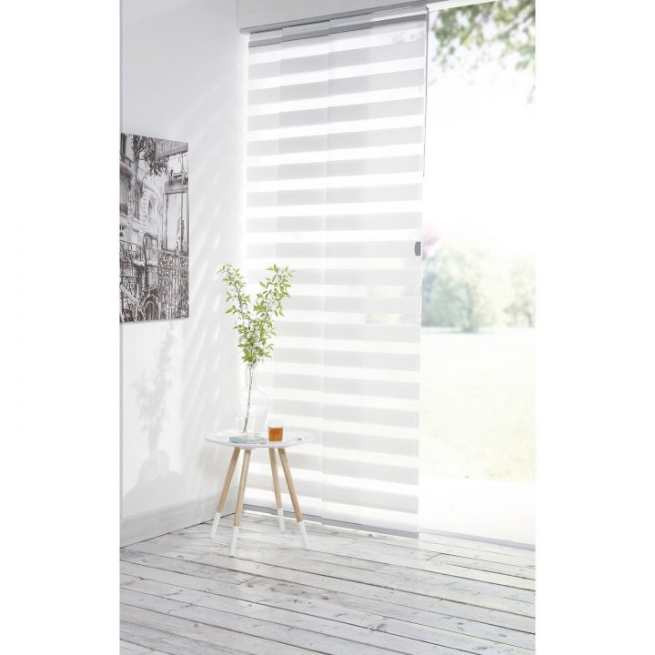 Panneau Japonais Inspire, Jour / Nuit Blanc, H.250 X L.50 intérieur Rideau Jour Nuit