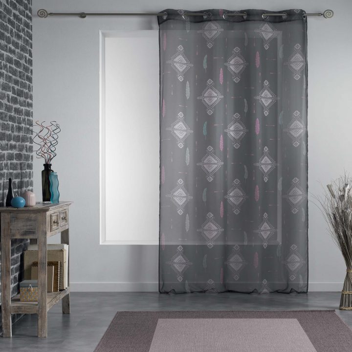 Panneau Rideau Voile Collection Plumes Ete Indien dedans Rideau Indien