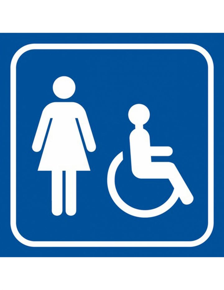 Panneau Signalétique "Toilette Femme Handicapé" concernant Panneau Toilette