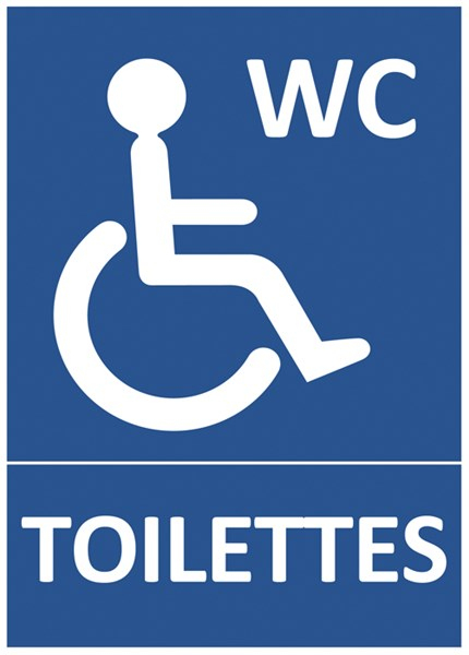 Panneau Toilettes Handicapés – Direct Signalétique dedans Panneau Toilette