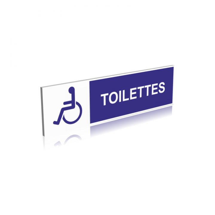 Panneau Toilettes Handicapés – Signalétique Handicape – Pmr serapportantà Toilettes Handicapés Dimensions