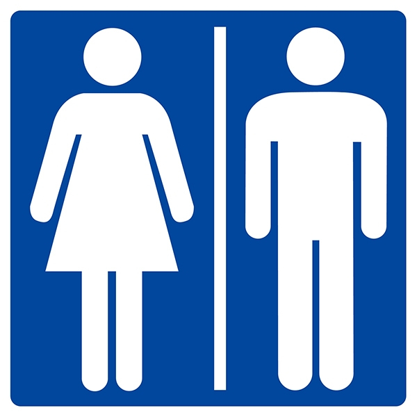 Panneau "Toilettes Hommes Femmes" | Signaux Instruction dedans Panneau Toilette