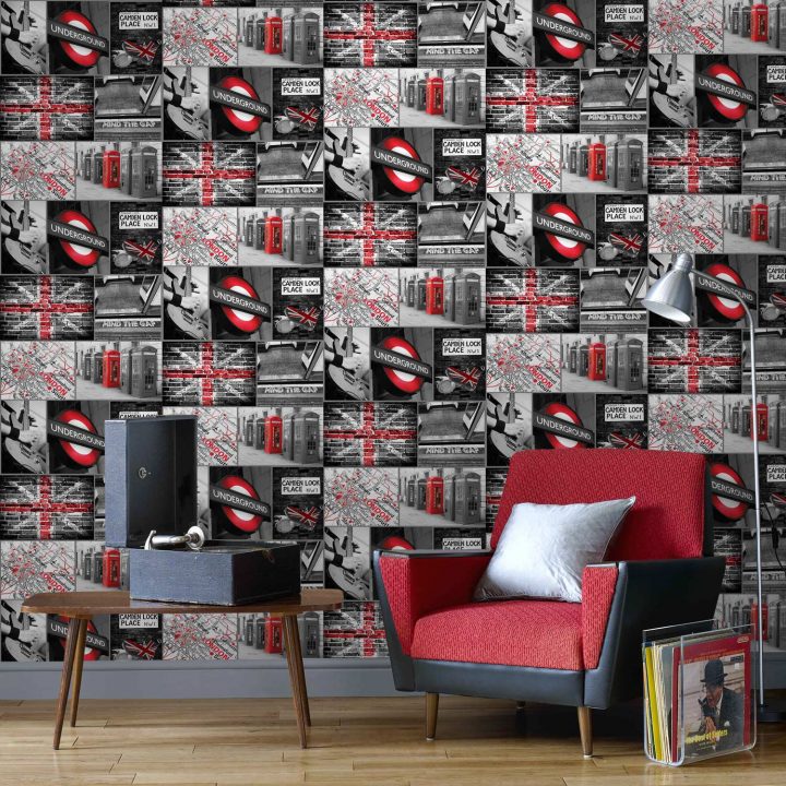 Papier Peint Papier London Travel Gris | Leroy Merlin dedans Rideau London Leroy Merlin Papier Peint Papier London Travel Gris | Leroy Merlin dedans Rideau London Leroy Merlin