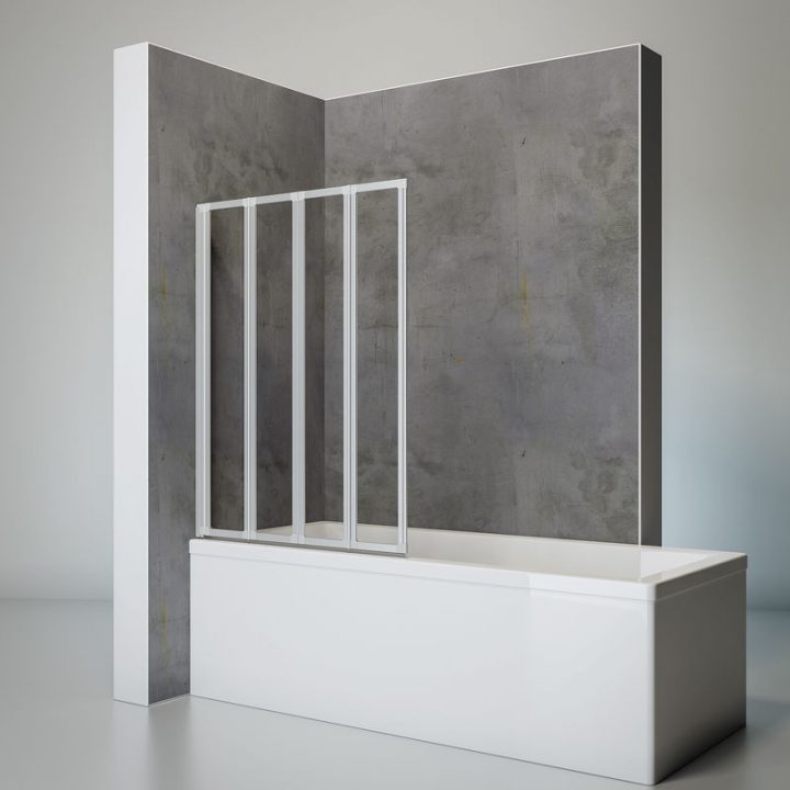 Pare-Baignoire Rabattable 93 X 120 Cm, Sans Percer, Paroi à Paroi De Douche Sans Percer Pare-Baignoire Rabattable 93 X 120 Cm, Sans Percer, Paroi à Paroi De Douche Sans Percer