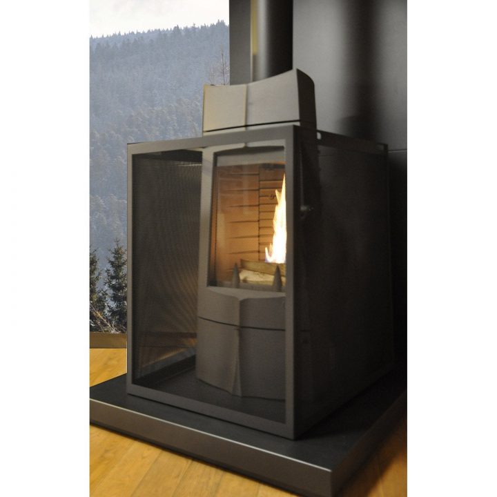 Pare-Feu Pour Poêle Métal Gris Equation Démontable, L.75 X tout Accessoires Cheminée Leroy Merlin