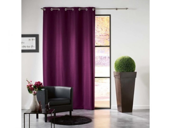 Paris Prix – Rideau Occultant "Mezzo" 140X240Cm Prune intérieur Rideau Occultant Conforama