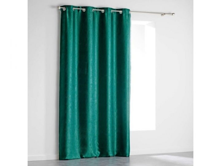 Paris Prix – Rideau Occultant "Shadow" 140X280Cm Vert tout Rideau Occultant Conforama