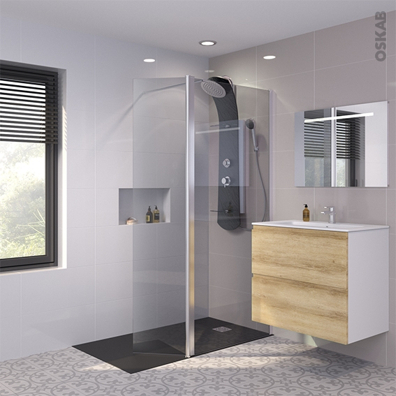 Paroi De Douche À L'Italienne 90 Cm + Volet Verre Fumé 8 serapportantà Paroi De Douche En L Paroi De Douche À L'Italienne 90 Cm + Volet Verre Fumé 8 serapportantà Paroi De Douche En L