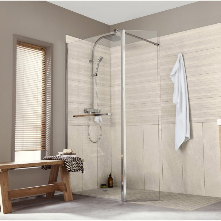 Paroi De Douche À L'Italienne, L.100+40 Cm Verre concernant Leroy Merlin Pommeau Douche Paroi De Douche À L'Italienne, L.100+40 Cm Verre concernant Leroy Merlin Pommeau Douche
