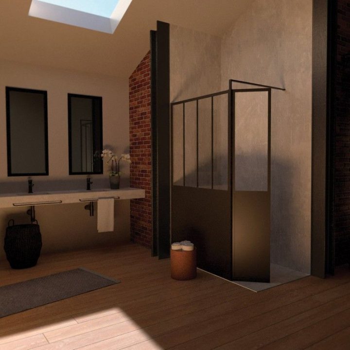 Paroi De Douche À L'Italienne, L.120 Cm Artelo Verre destiné Parement Douche Italienne