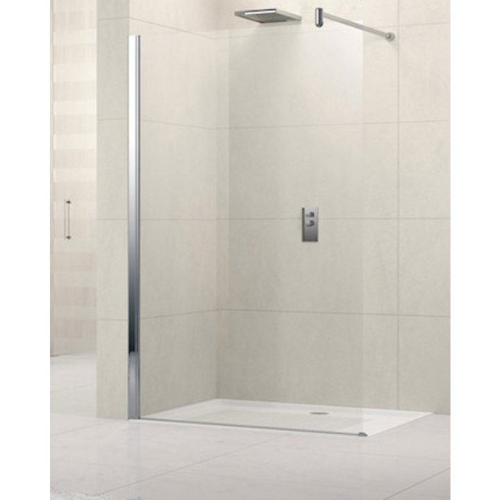 Paroi De Douche À L'Italienne Profilés Blancs – 88 À 89,5 à Porte De Douche À L Italienne