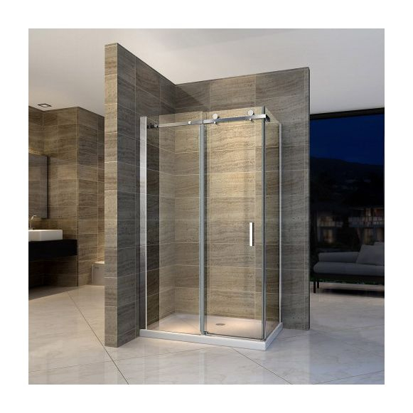 Paroi De Douche Fixe Et Porte Coulissante – Nano – Ex802 pour Porte Coulissante Douche 140