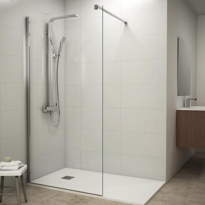 Paroi De Douche Fixe Verre 8 Mm, 100 Cm tout Paroi Douche Fixe 80 Cm