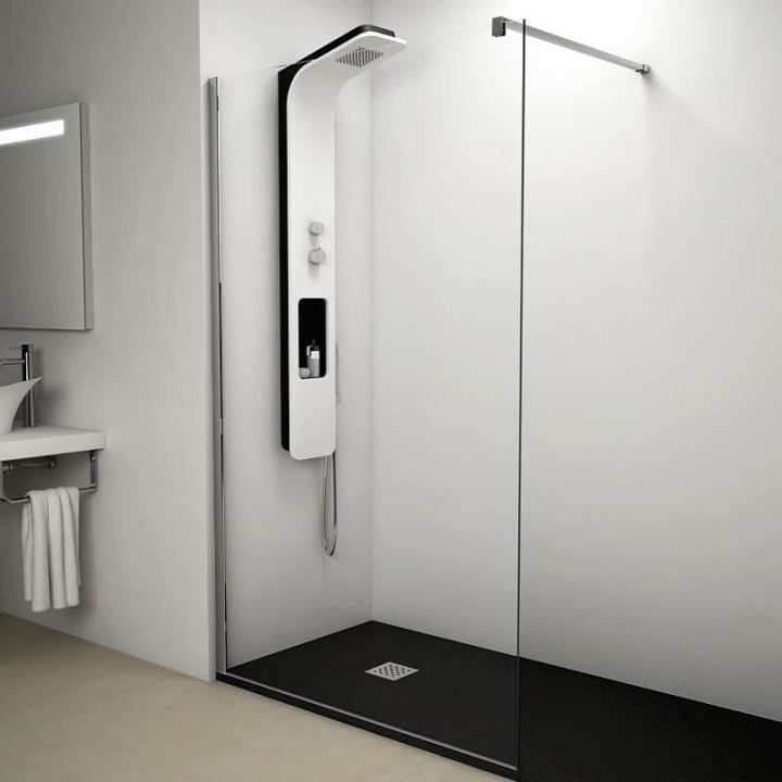 Paroi De Douche Fixe Verre 8 Mm, 80 Cm destiné Paroi De Douche Krone