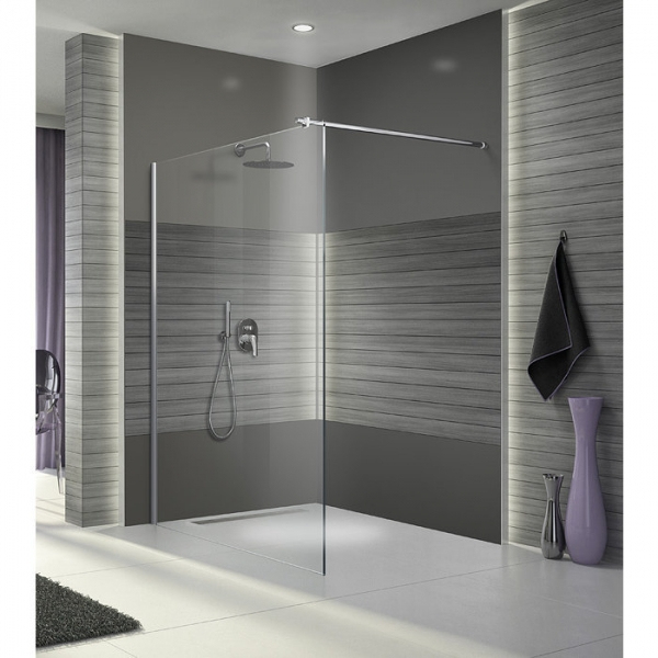 Paroi De Douche Fixe Verre Transparent – 120 Cm – Open 2 à Fixation Pour Paroi De Douche En Verre