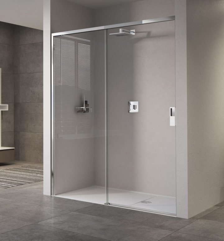 Paroi De Douche Opera 2Ph En 2 Panneaux: Fixe + Coulissant encequiconcerne Fixation Pour Paroi De Douche En Verre