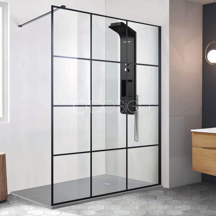 Paroi De Douche Style Atelier Fixe 1 Panneau – Club 140 Cm à Paroi Douche Fixe 80 Cm