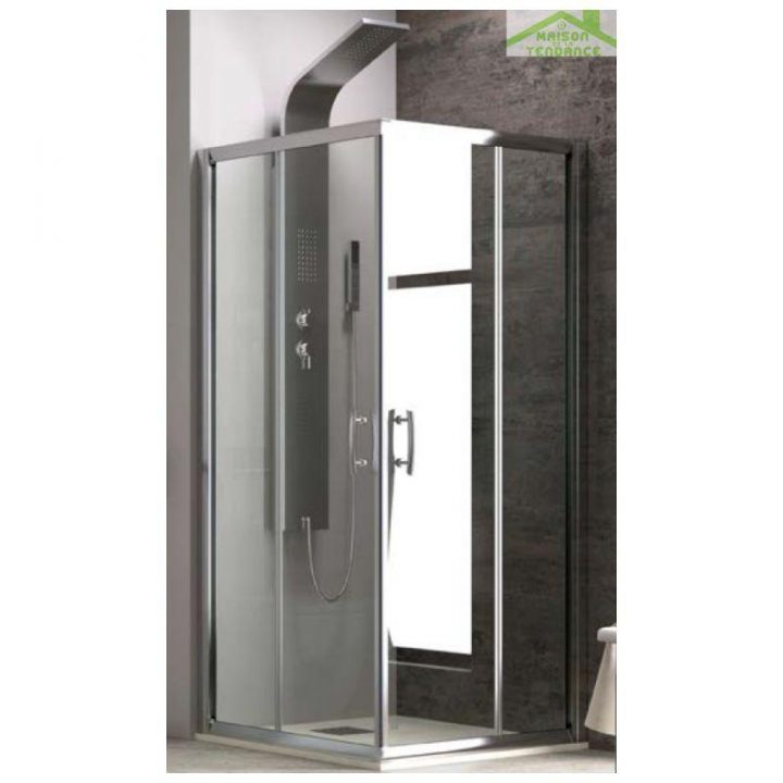 Parois De Douche Carrées New Flora H 180Cm – Sans avec Paroi Douche Hauteur 180