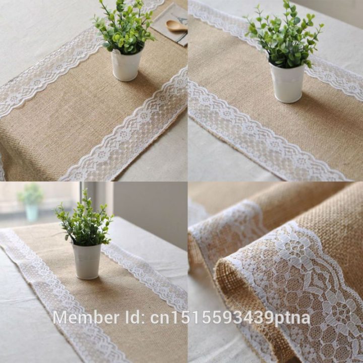 Pas Cher Livraison Gratuite, 5 Pcs/Lote, 30 X 275 Cm Jute à Chemin De Table Toile De Jute Pas Cher