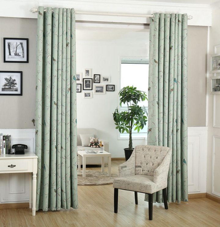 Pas Cher Nouveau Rustique Arbres Oiseaux Rideau D tout Rideau Personnalisé Pas Cher