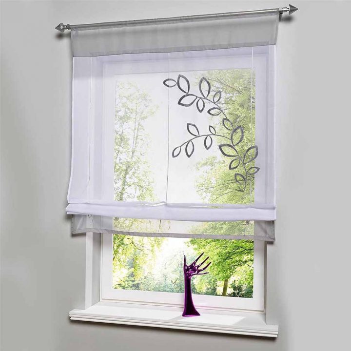 Pas Cher Vente Chaude Broder Voile Rideaux Rideaux Courts destiné Rideau Pour Fenetre Triangulaire