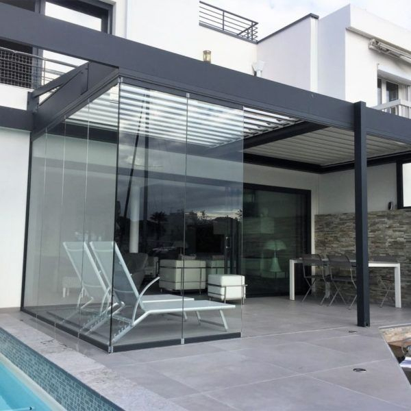 Pergola Bioclimatique At Plus Grau Du Roi Gard (2 serapportantà Veranda Rideau Pergola Bioclimatique