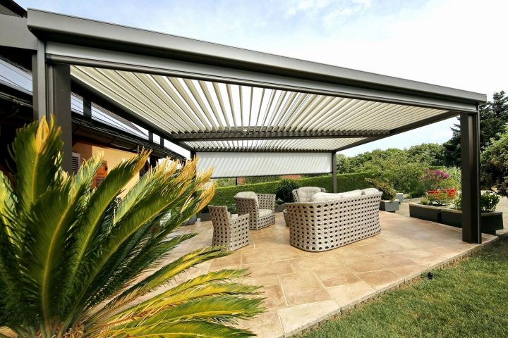 Pergola Bioclimatique Leroy Merlin Prix – Veranda Et Abri serapportantà Veranda Rideau Pergola Bioclimatique