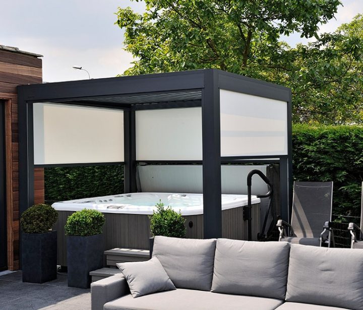 Pergola Rideaux Coulissants – Maison Parallele à Rideau Tonnelle