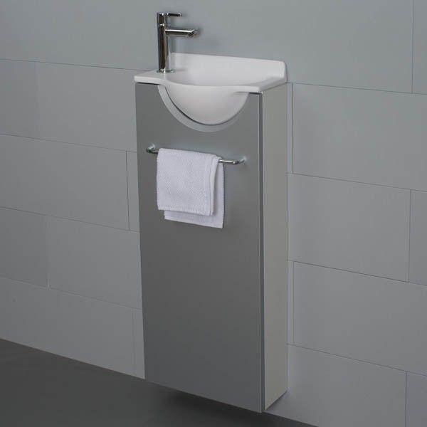 Petit Meuble Lave-Mains Adapté Au Mikro Droit | Meuble tout Toilette Au Lavabo