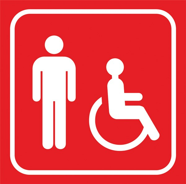 Picto Gravé Toilettes Hommes Handicapés – 100 X 100 Mm tout Toilette Handicapé