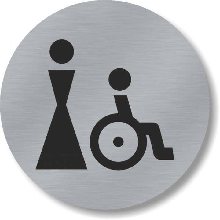 Pictogramme De Toilettes Rond Pour Femme Et Handicap tout Pictogramme Toilette