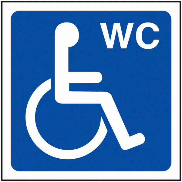 Pictogramme Handicapé Wc | Signals pour Toilettes Handicapés