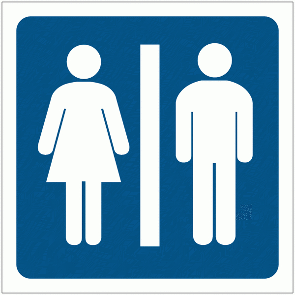 Pictogrammes De Signalisation "Toilettes Homme Et Femme pour Signalétique Toilettes