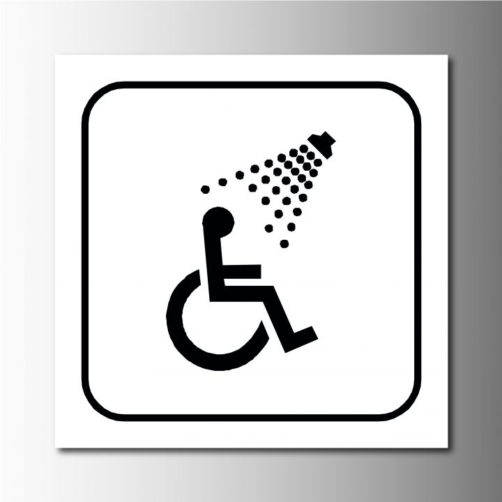 Plaque 20X20Cm En Plexi Avec Pictogramme destiné Toilette Handicapé