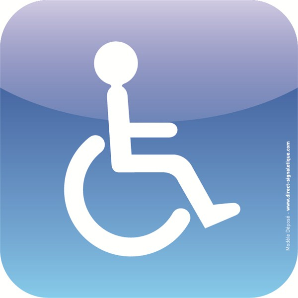 Plaque De Porte Toilettes Handicapé Icone tout Toilettes Handicapés
