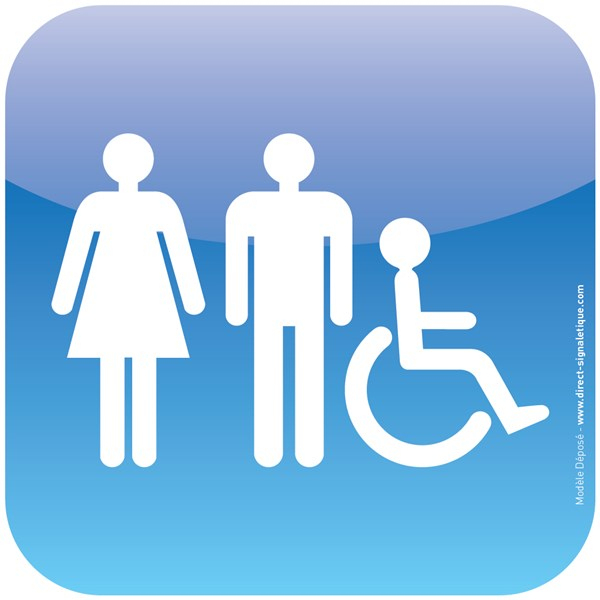 Plaque De Porte Toilettes Mixtes En Plexiglas serapportantà Signalétique Toilettes