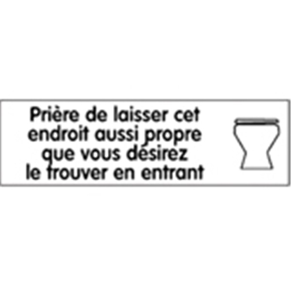 Plaque Plexiglas Avec Picto Et Texte Laisser Toilettes à Affiche Toilettes Propres