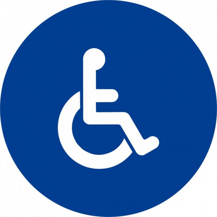 Plaque Porte Alu Ou Pvc Picto Rond Toilettes Handicapé encequiconcerne Toilette Handicapé