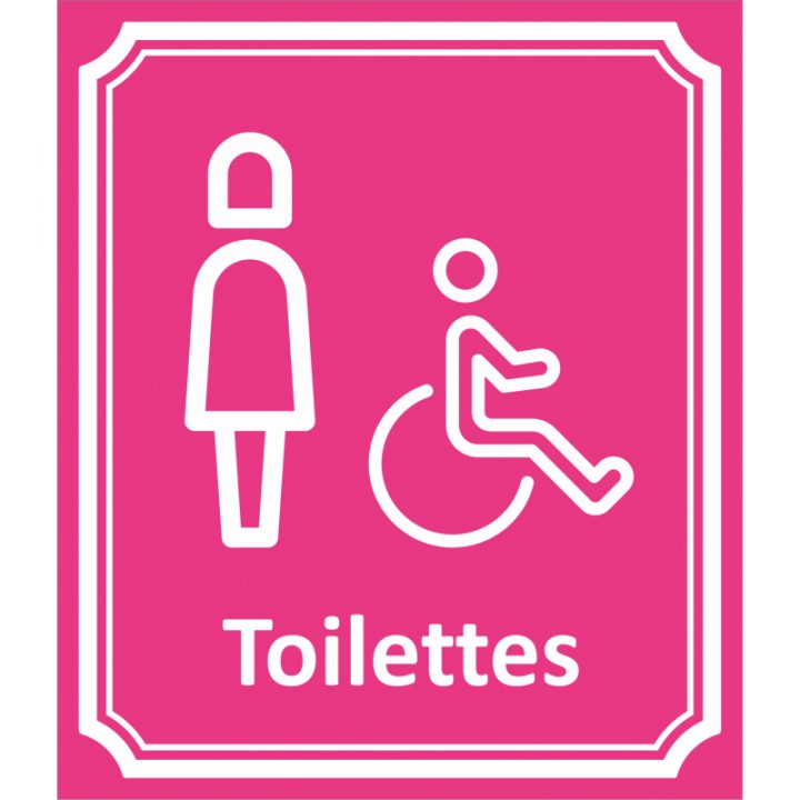 Plaque " Toilettes Femme, Handicapé" En Alu Type Côté Rue serapportantà Toilettes Handicapés