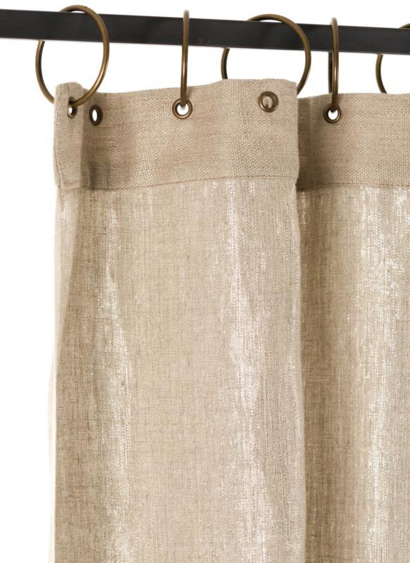 Platine Rideau En Lin – Lurex intérieur Rideau Lin Beige