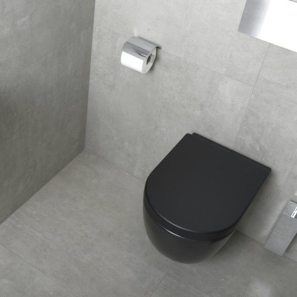 Plieger Nola Pack Wc Suspendu Sans Bride Noir Mat Avec encequiconcerne Toilette Grohe Suspendu