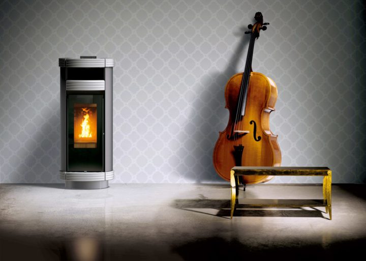 Poêle À Granulés Dorica Suprème Metalcolor – Bellier-Neau pour Cheminée Bellier Neau