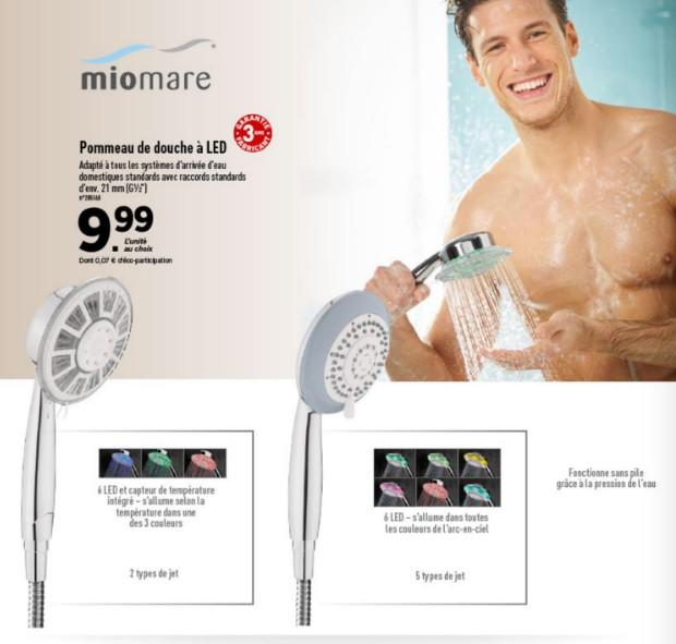 Pommeau De Douche Lumineux Led Miomare – 5 Types De Jets pour Pommeau Douche Lumineux Pommeau De Douche Lumineux Led Miomare – 5 Types De Jets pour Pommeau Douche Lumineux