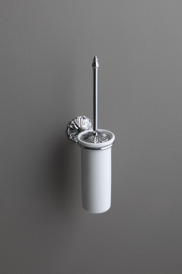 Porte Balai Toilette Mural En Laiton Chromé & Céramique By encequiconcerne Balai Toilette