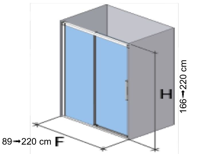 Porte De Douche Coulissante, 140 X 195 Cm, Verre tout Porte Coulissante Douche 140